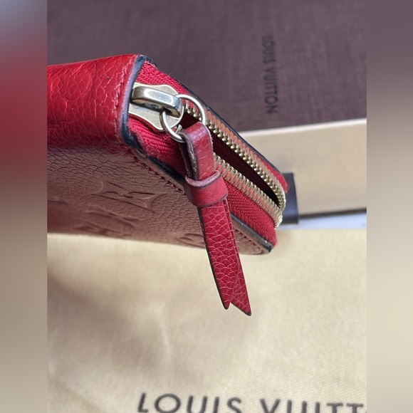 Louis Vuitton clemence empreinte red long wallet - Picture 3 of 16